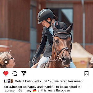 Nominierung Europameisterschaften Vielseitigkeit geschafft: Carla & Castagnola dabei!